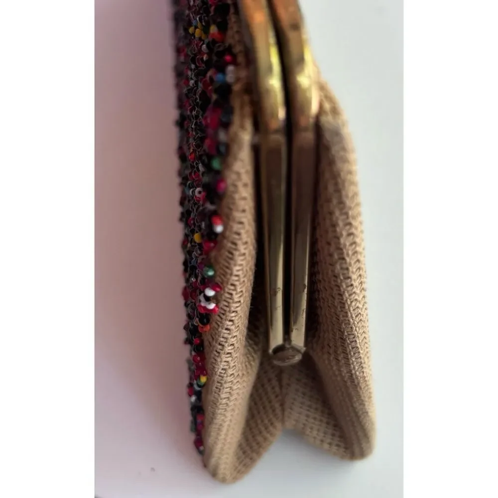 Vintage Beaded 1950’s Original Soure Bag/ Evening Clutch